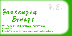 hortenzia ernszt business card